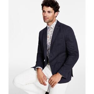 Bar Iii Men's Slim-Fit Knit Herringbone Sport Coat Dark Blue Size 40R 12624